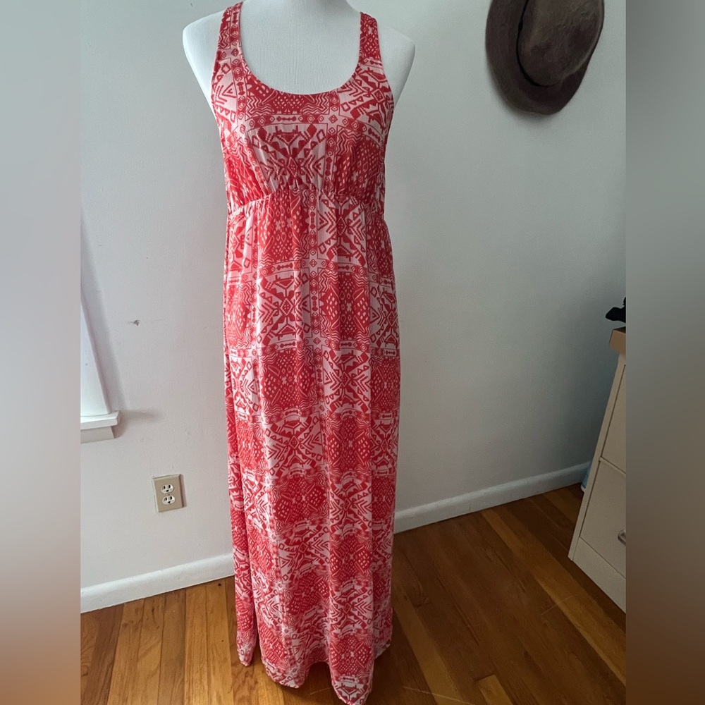 Coral Patterned Maxi Dress CHASER